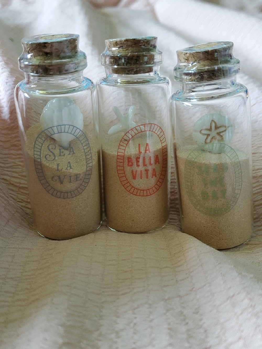 Bullseye Playground Message On A Bottle Beach Sand And Shell Mini Decorative